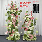 Architectures décoration florales artificielles blanches roses vertes romantiques occasionnelleextérieur mariage anniversaire
