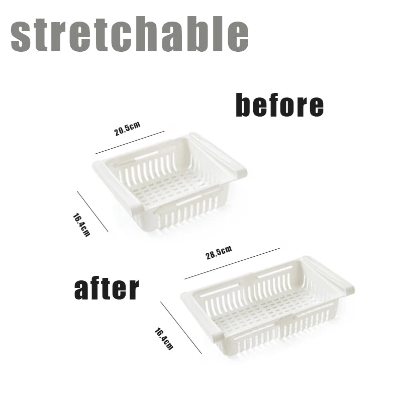 paniers rangement blanc rose bleu perforés modernes clips réfrigerateur storage rack adjustable cuisine