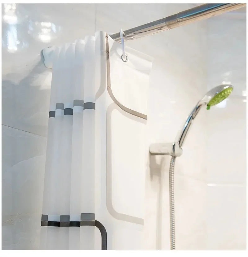 rideau douche moderne blanc noir carreaux géométriques opaque 120x180cm 150x200cm 180x200cm 200x180cm