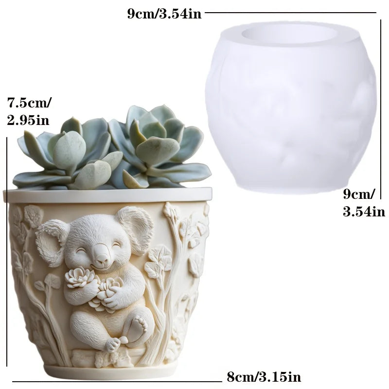moule silicone cache pot crâne fleurs décoratif résine plante succulente jardin objet artisanal noir