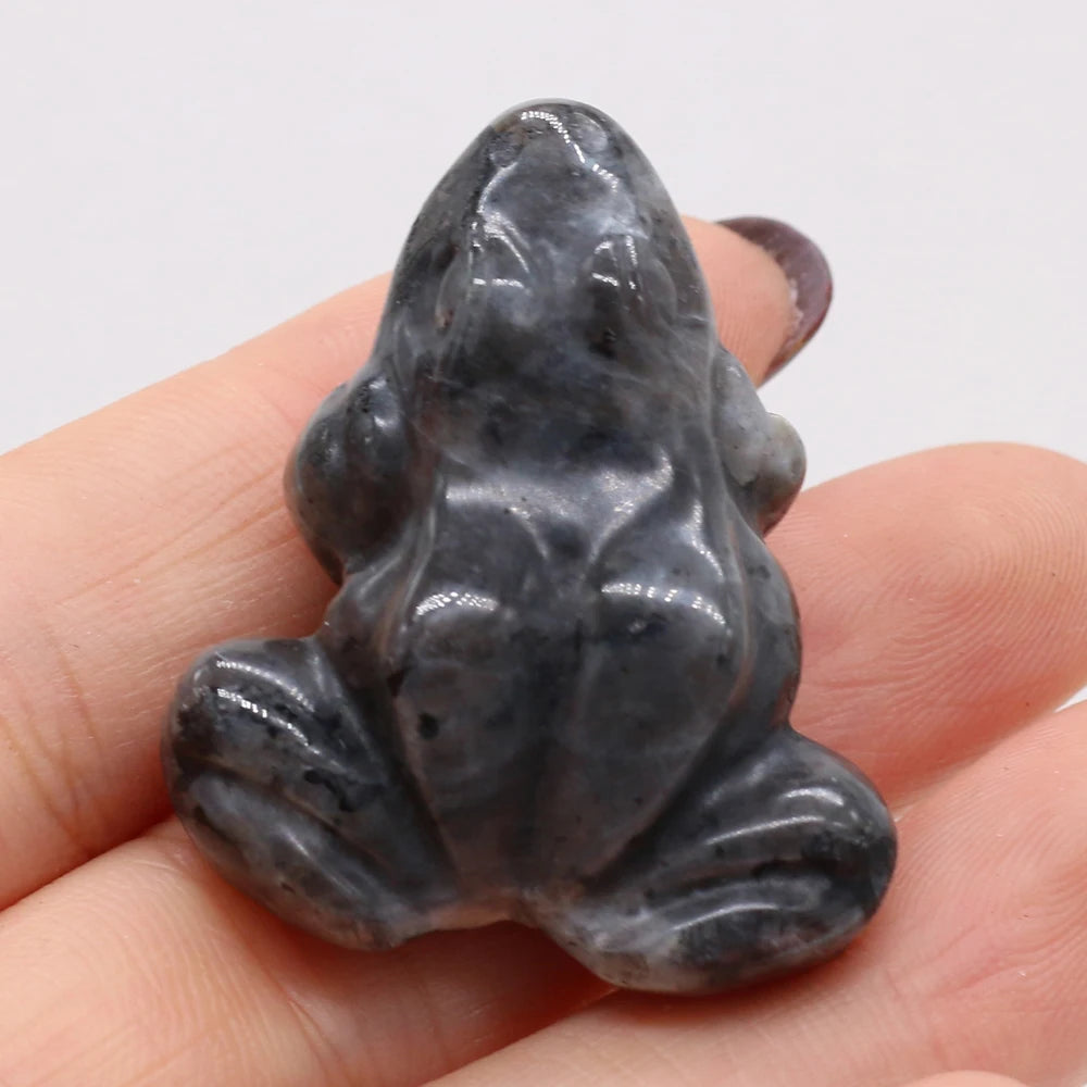 statuette grenouille pierre naturelle jaune rouge rose verte noire aventurine quartz rose ornement maison