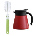 Théière acier inoxydable 600ml poignée moderne couvercle évacuation thermos isolation