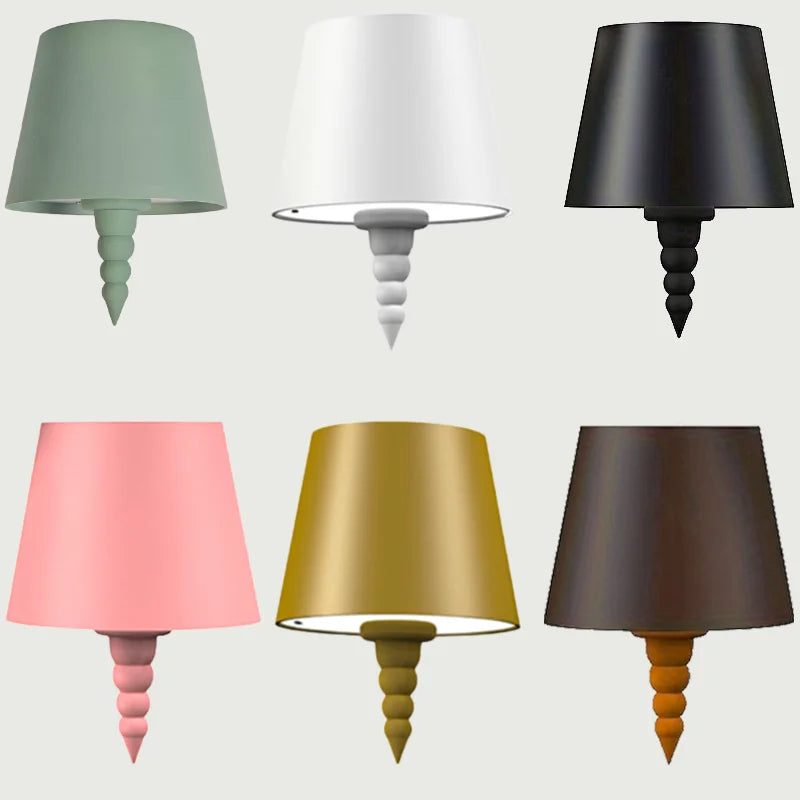 lampe table rechargeable led tactile multi températures vert pastel moderne blanc rose doré