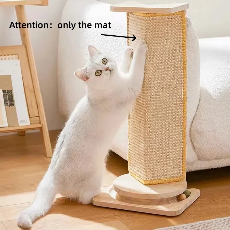 griffoir chat sisal beige blanc moderne minimaliste adhésif tissé finement texture opaquet