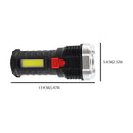 lampe torche noire rechargeable moderne relief modes éclairage affichage batterie contrôle tactile campingextérieur