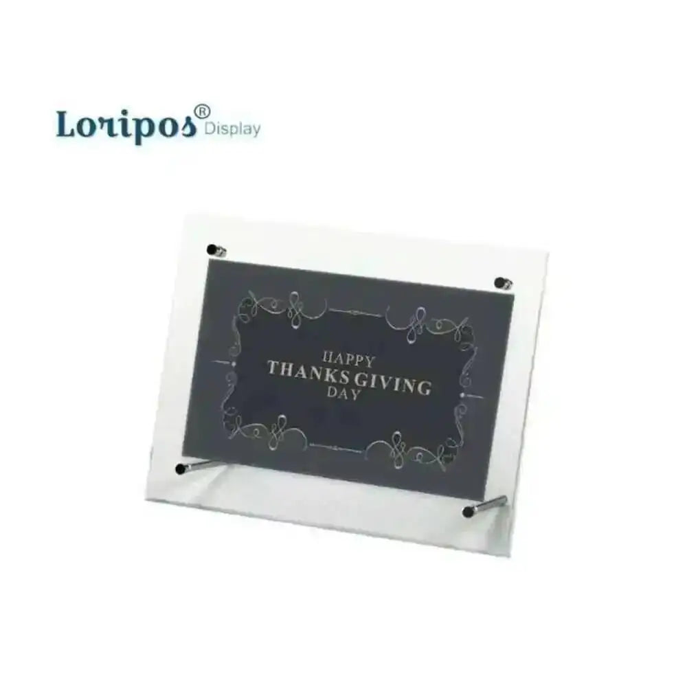 cadre photo moderne rectangle acrylique transparent argenté 10 12 pouces documentos
