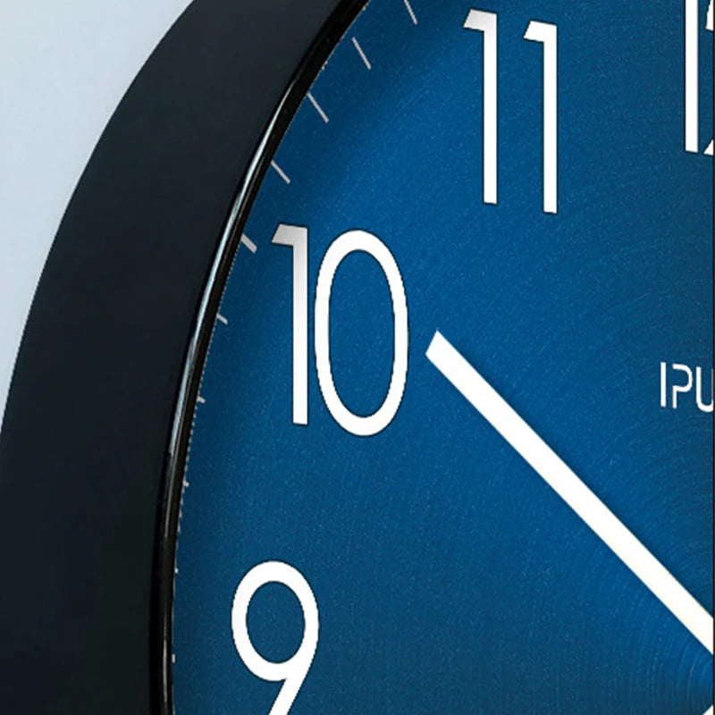 horloge murale moderne aiguille quartz bleu blanc visage unique opale salle manger salon decoration
