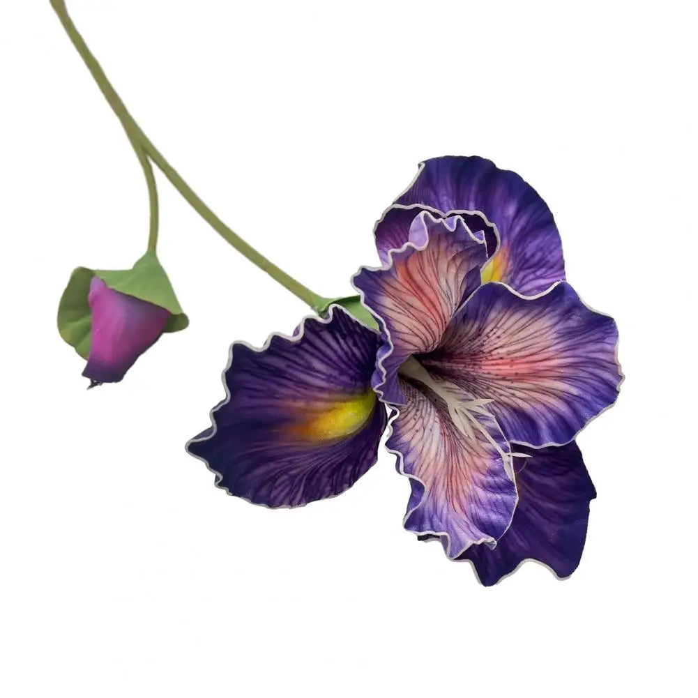 bouquet fleurs artificielles iris réalistes décoration intérieure mariage fête rose blanc violet bleu jaune