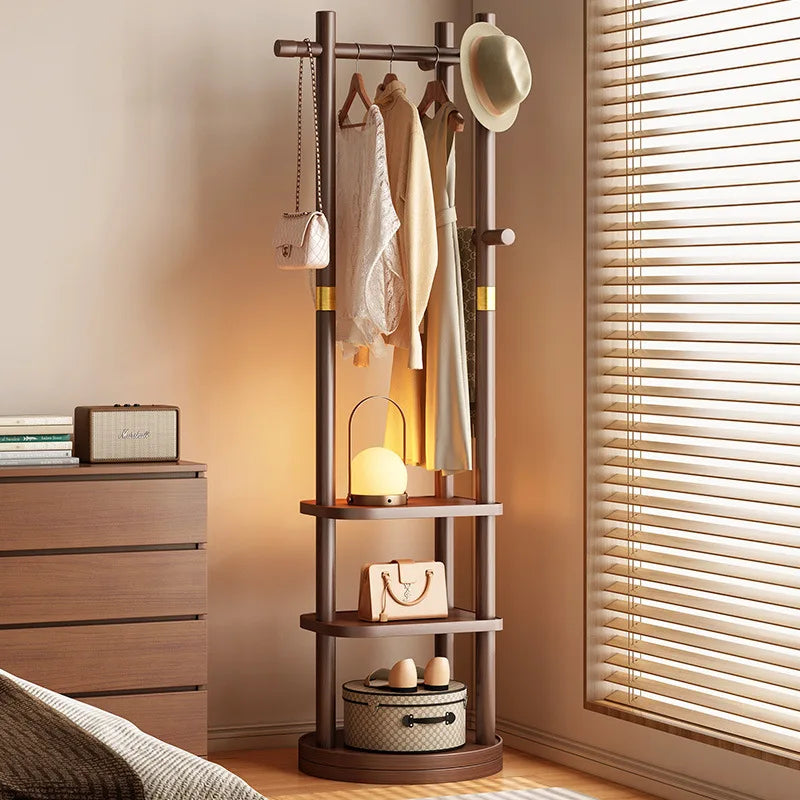armoire manteaux bois chêne moderne marron clair lisse rangement manteaux sacs chaussures accessoires