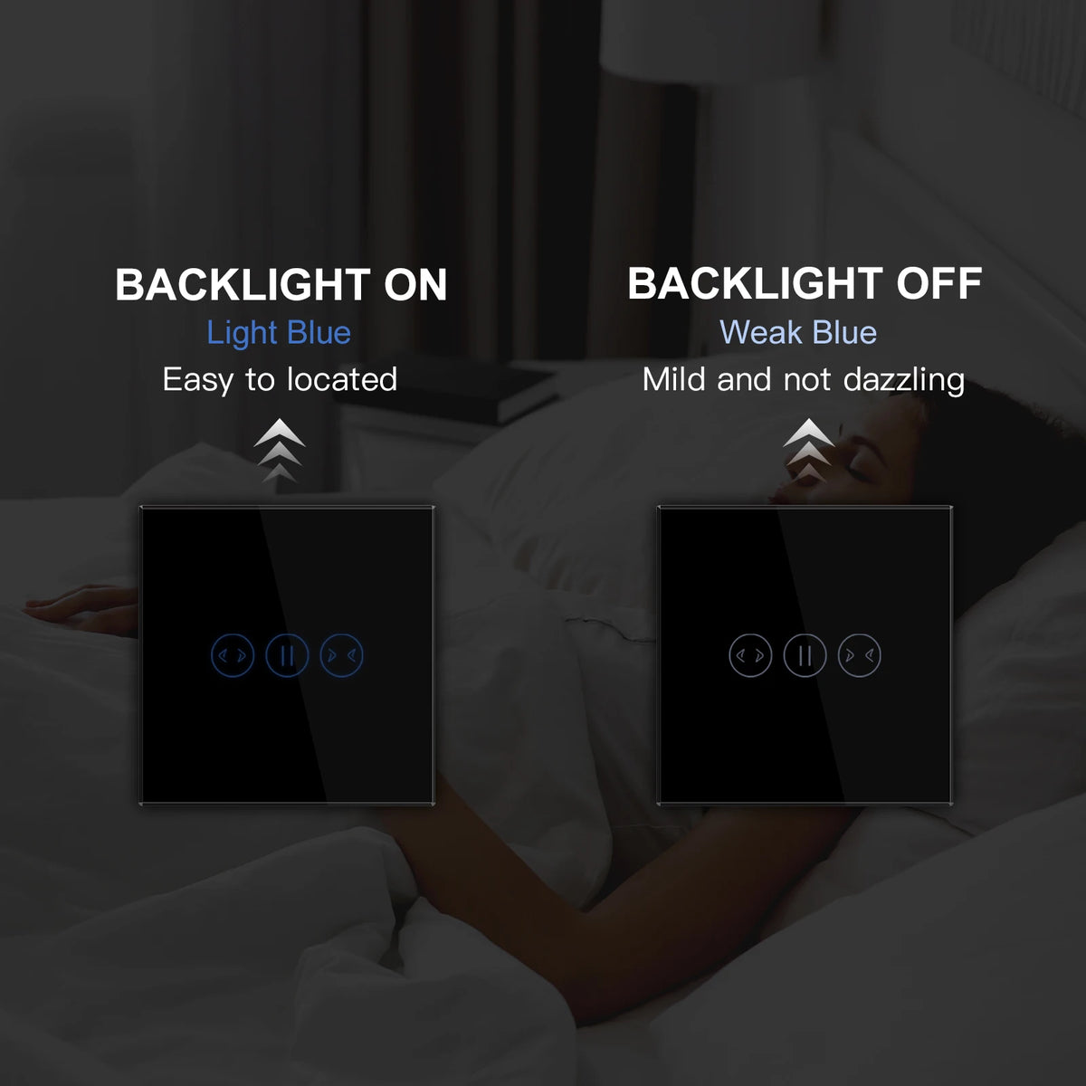 interrupteur wifi rideaux connecté app smart life tuya alexa google moderne minimaliste bluetooth