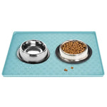 tapis alimentation animaux compagnie silicone antidérapant bols intégrés motif pattes chien chat moderne pratique