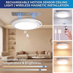 lampe moderne blanc rechargeable usb détecteur mouvement télécommande ajustement luminosité couleur