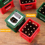 décapsuleur aimant mini caisse bière rouge vert BEER blanc pratique décoration maisonouvrier bouteille intégré