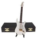 guitare électrique miniature bois support clip marron noir rouge blanc classique