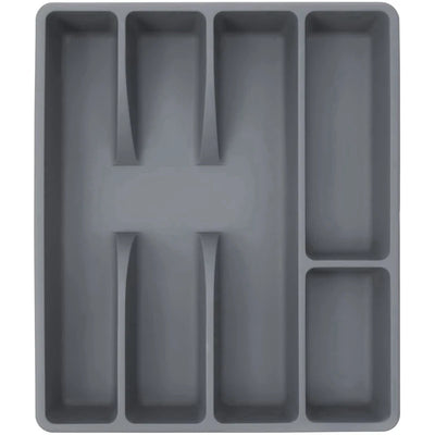 Boîte de rangement couverts plastique kaki foncé organisateur tiroir