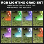 projecteur solaire extérieur led changement couleur moderne spot jardin lumière blanche chaude variante abs