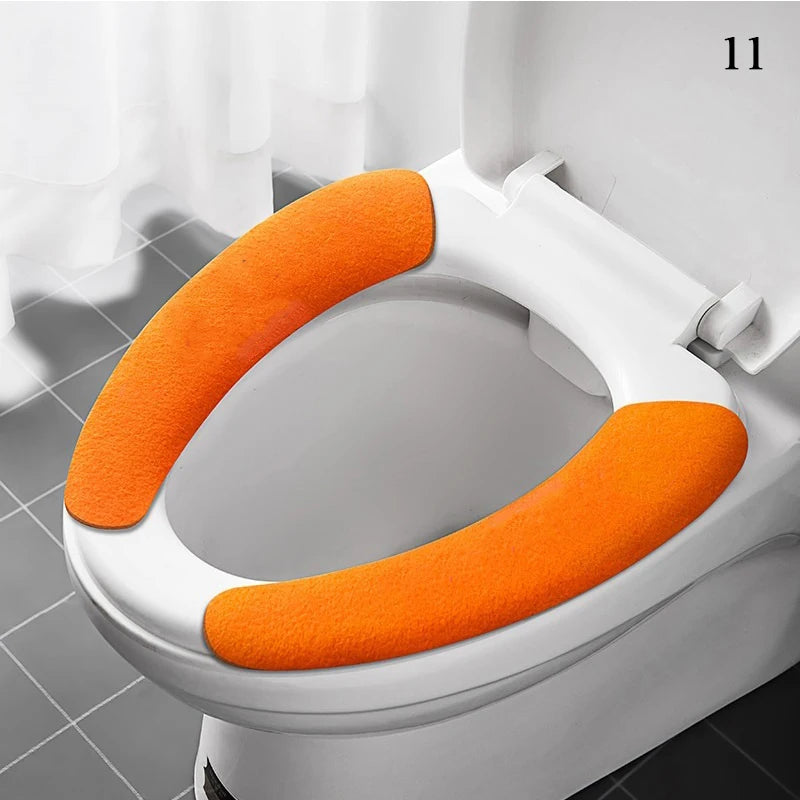 coussin toilette velours adhésif réutilisable lavable confortable jaune gris orange bleu rose violet