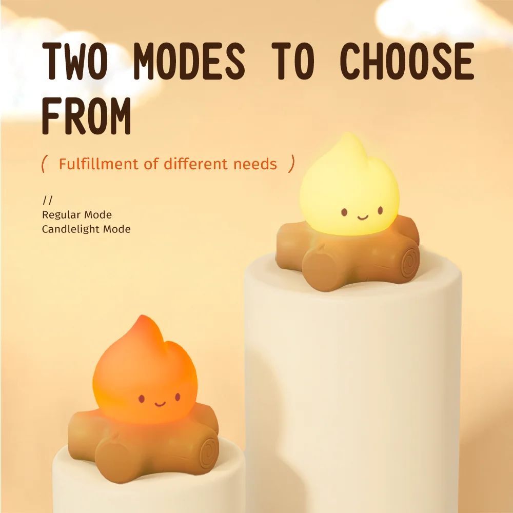 lampe nuit veilleuse animaux compagnie forme ronde sourire orange mignon moderne contrôle luminosité