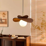 suspension lumineuse moderne marron foncé globe opaque scandinave chambre salon