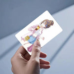 autocollants protection cartes credit debit dessin anime multicolore animaux personnages réutilisables