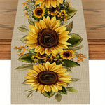 nappe table rustique motif tournesol jaune beige durable extérieure hiver automne