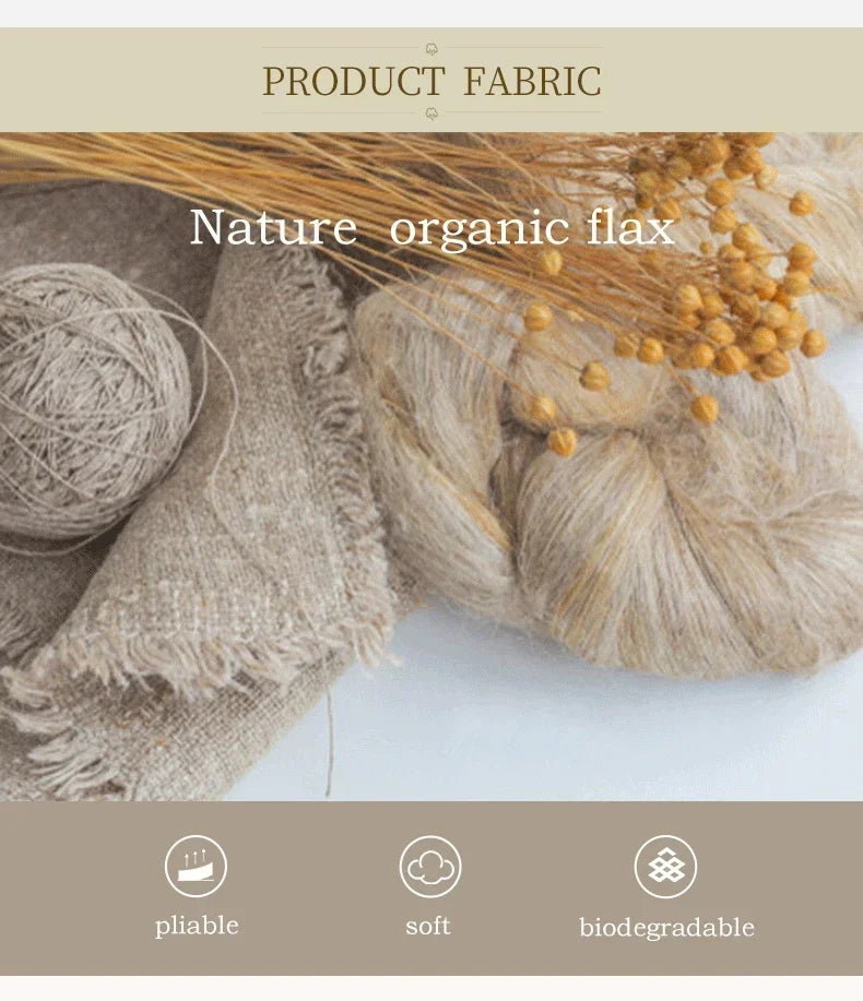 Vue rapprochée du tissu en lin pur et naturel