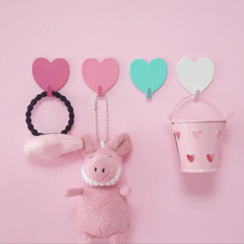 porte cordon porte lunettes porte bijoux cœur cupcake géométrique adhésif 3M rose bleu clair