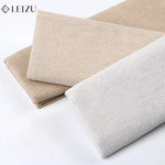 tissu coton lin beige clair foncé texture naturelle résistante bricolage patchwork couture maison classic