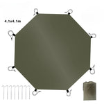 tapis sol imperméable tente camping uni vert olive moderne plage sable