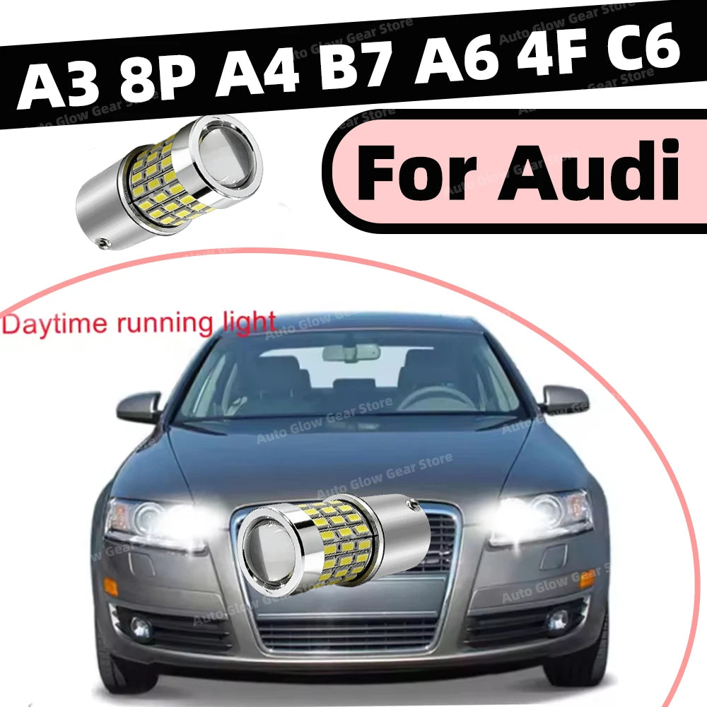 ampoules led 6000k blancs feux jour drl lentille hd facile auto moderne 12v ba15s