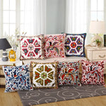 housse coussin coton ethnique boho chic motifs floraux mandala voiture