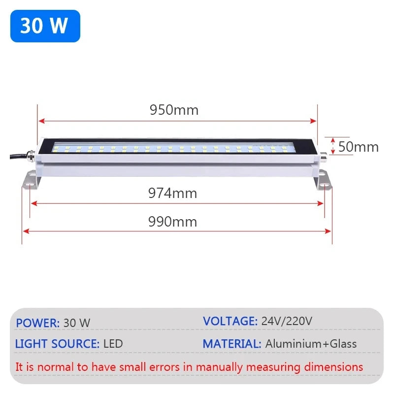 lampe led industrielle antipoussière étanche 24v 110240v blanc mat moderne câble noir aluminium
