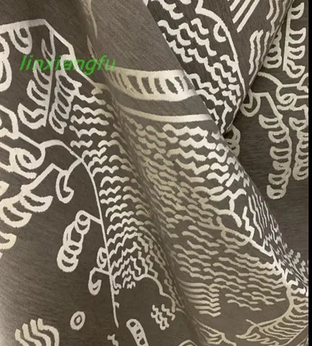 canapé moderne or noir imprimé abstrait coussins matériaux bricolage tissu doux salon