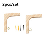 support mural bois naturel suspension plante fleur lanterne éolienne balcon intérieur extérieur moderne vis