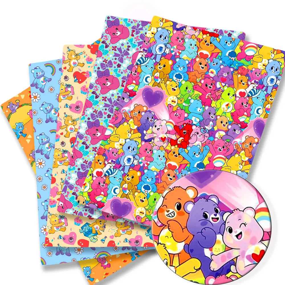 serviettes papier multicolores motif personnages animés coeurs arc ciel cartoon enfant