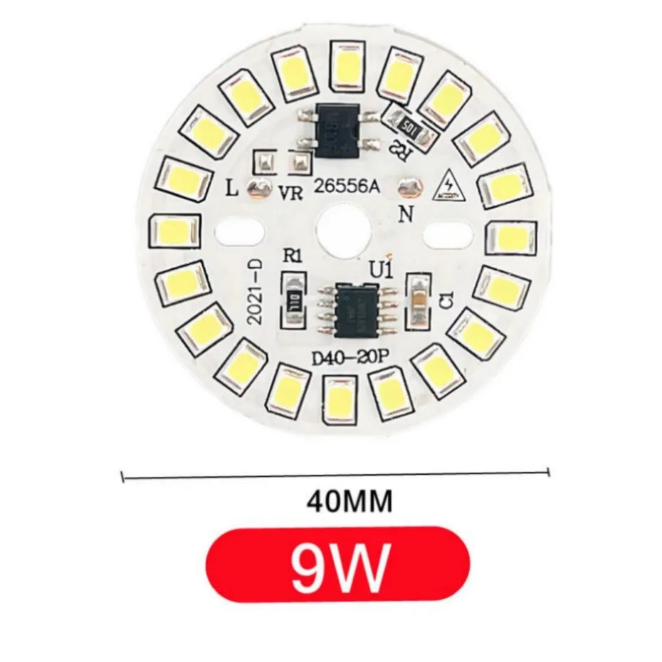 ampoule led 220v 12w 9w 7w 5w 3w cold white e27 circulaire smd