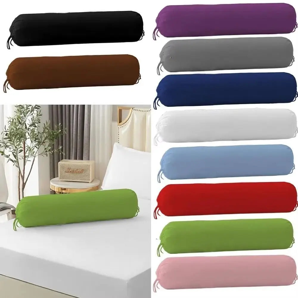 oreiller cylindrique polyester coton blanc bleu noir vert gris rouge moderne opaque 106x35cm