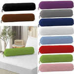 oreiller cylindrique polyester coton blanc bleu noir vert gris rouge moderne opaque 106x35cm