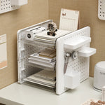 organisateur blanc perforé moderne étageries pliables multifonctionnel rangement école officesupply