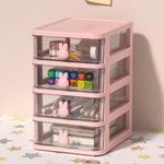 organisateur moderne rose clair transparent tiroirs plastique respectueux environnement multifonctionnel