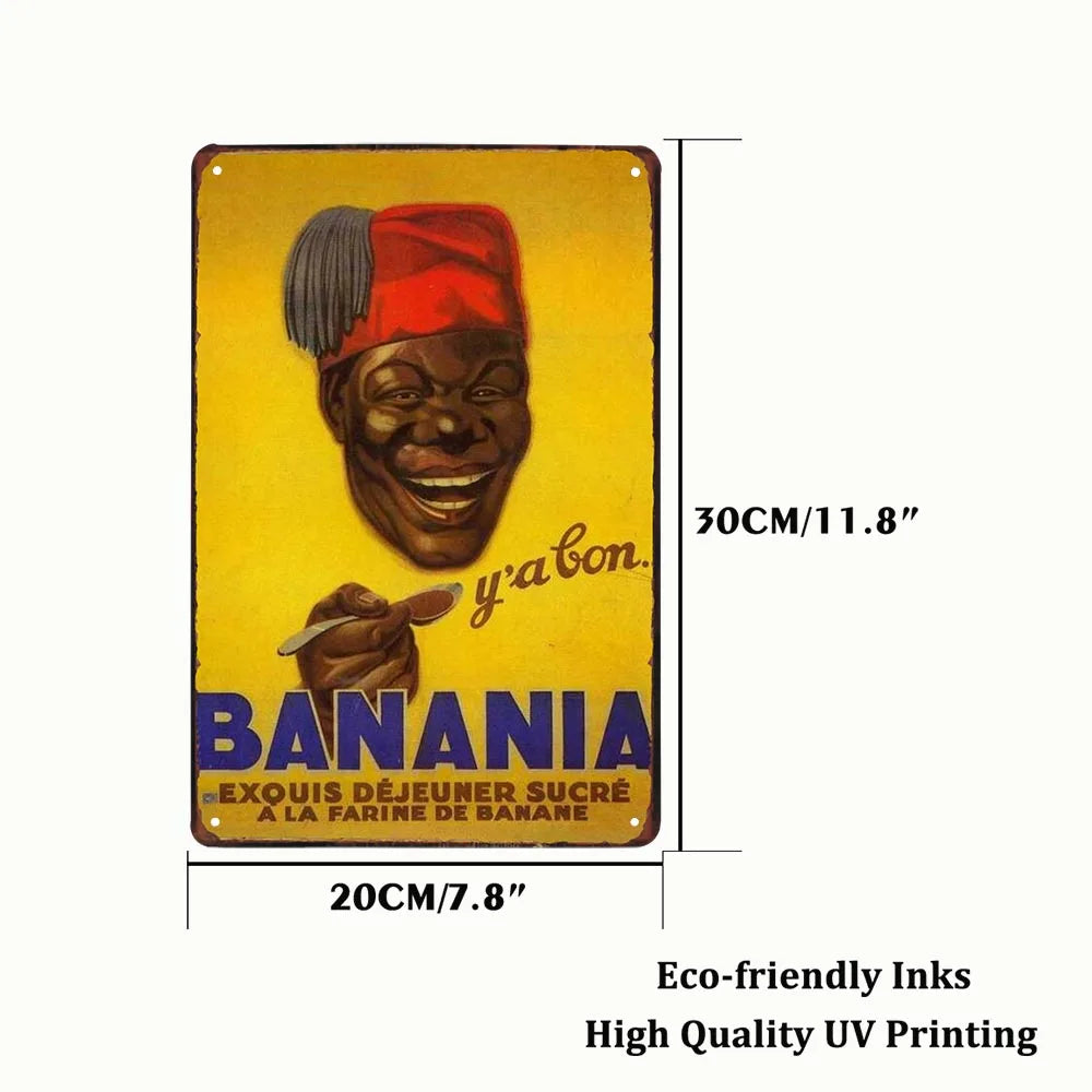 plaque publicitaire metal vintage decoration murale couleur voyage cuba bar club maison retro