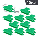 clips fixation plantes vertes pratique robustes 10 pièces opaques vert plat lisse clips support