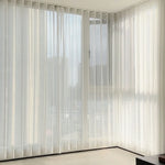 rideaux blancs plis tulles modernes translucides salon chambre coucher haute qualité