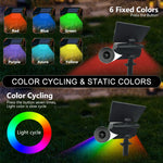projecteur solaire led rgb noir moderne facile ip65