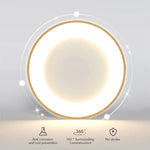 Lampe LED grain bois moderne aluminium blanc salon chambre coucher