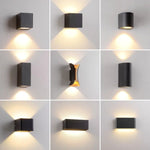 applique murale led moderne aluminium noir éclairage chambre cuisine salle manger entrée