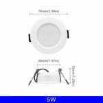 spots led blancs 3w 5w 7w 9w 12w 15w 220v clips aluminium moderne