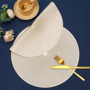 Set de table doré rond 38 cm lot de 6 pour table à manger