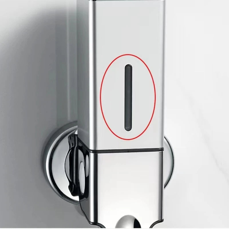 distributeur savon liquide mural noir argent acier inoxydable abs 500ml 1000ml 1500ml moderne minimaliste