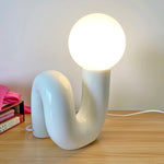lampe table moderne rouge blanche 5w led adhésif câble électrique